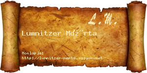 Lumnitzer Márta névjegykártya